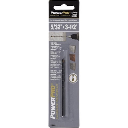 Hillman HILLMAN Power Pro 5/32 in. X 3-1/2 in. L Carbon Steel Drill Bit 1 pk 375800